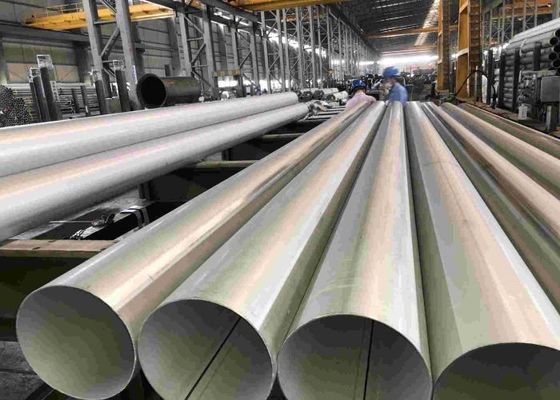 Kualitas  Polished Stainless Steel Pipe Tubing Round For Gas Pipeline / Building pabrik