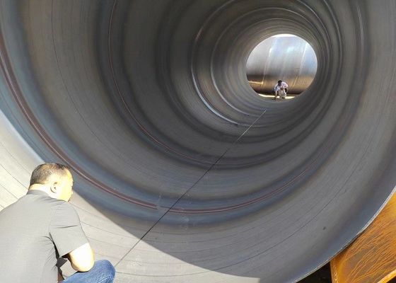 Spiral Submerged Arc Welding Steel Pipe Untuk Scaffolding ASTM A252/A53 Standar Jangkauan Diameter Luas