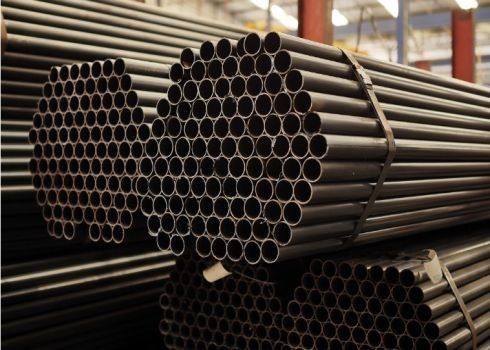 ERW Steel Pipe Dengan Perlindungan Cap Di Permukaan Selesai Lukisan Bare Dan Panjang 0.3-1.2m