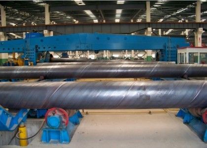 Pipa Baja SSAW Lapisan 3PE Rentang Ukuran 1010mm OD 1626mm Diameter Besar