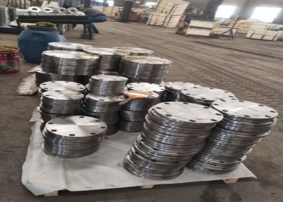 Slip-On Steel Blind Flange Permukaan Cat Hitam Untuk Flanges Keperluan Koneksi