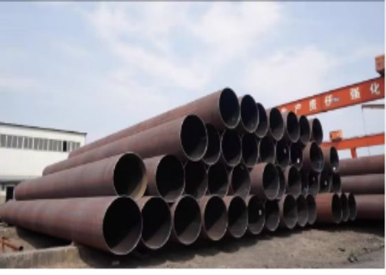 ASTM A252 Standar LSAW Steel Pipe dengan garis las longitudinal dan 5mm-50mm WT