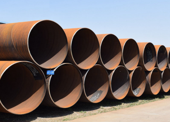 API 5L SSAW Steel Pipe 6M 12M untuk konstruksi dan pengiriman gas minyak