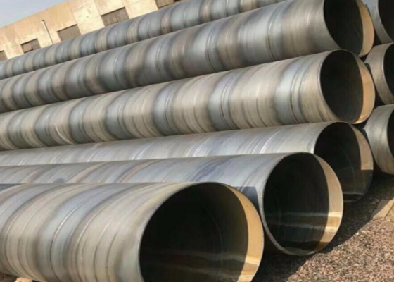 JIS Standard SSAW Steel Pipe 5mm-25.4mm Ketebalan dinding untuk minyak dan konstruksi