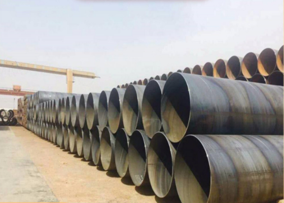 API 5L SSAW Steel Pipe 6M 12M untuk konstruksi dan pengiriman gas minyak