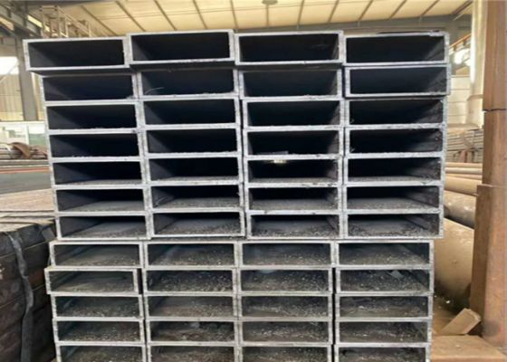 Besi S235JR Hollow Sections 15-1000mm OD Hitam Persegi Panjang